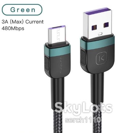 KUULAA С207 Micro USB Nylon кабель 5V/3A 1 м - фото фото фото 3