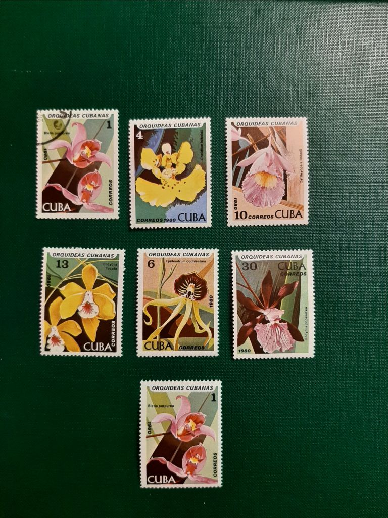 Марки. Куба. Цветы  (серия) 1980 г. - фото фото фото 0