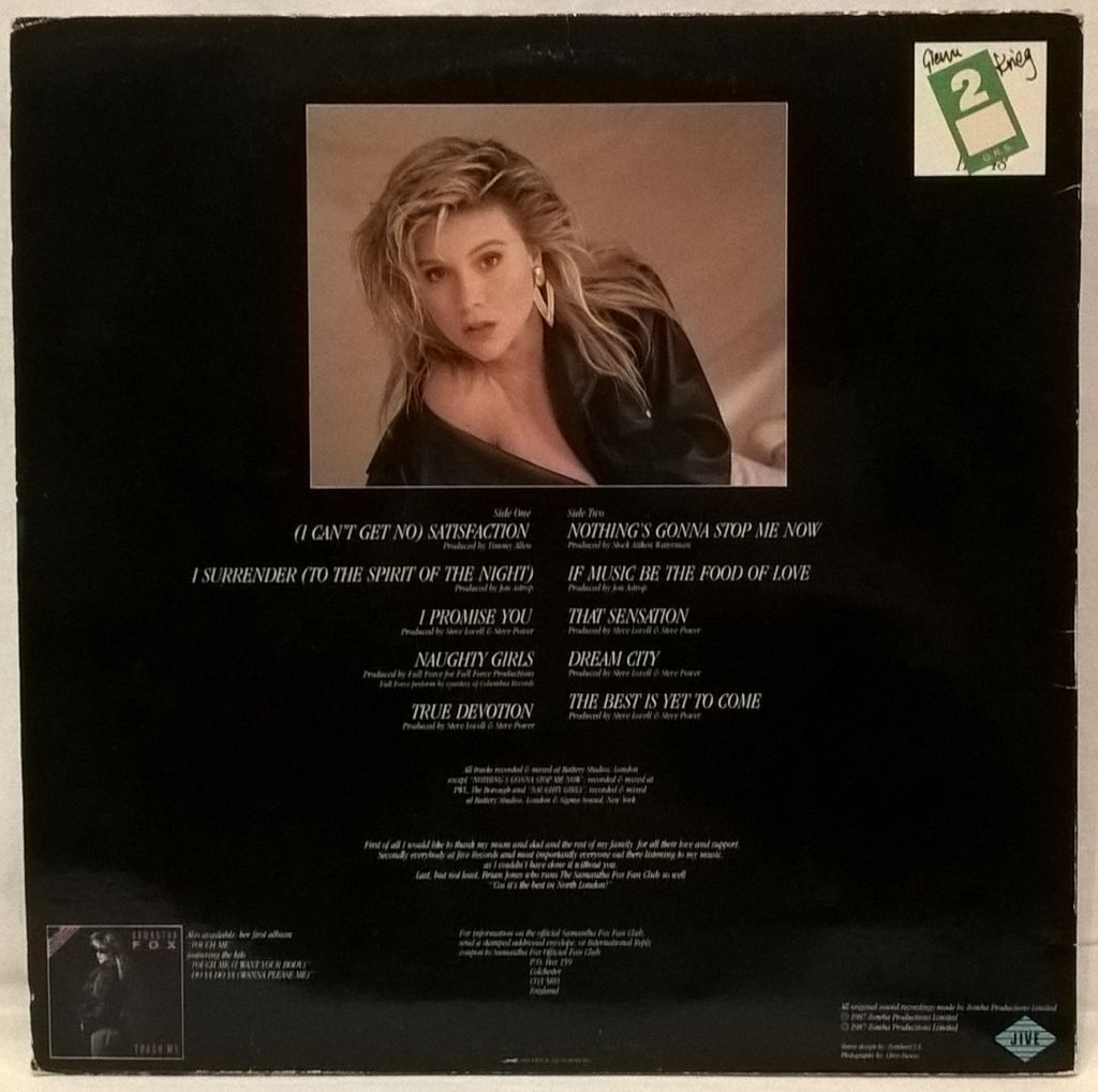 Samantha Fox - Samantha Fox - 1987.   (LP). 12. Vinyl. Пластинка. Scandinavia - фото фото фото 2