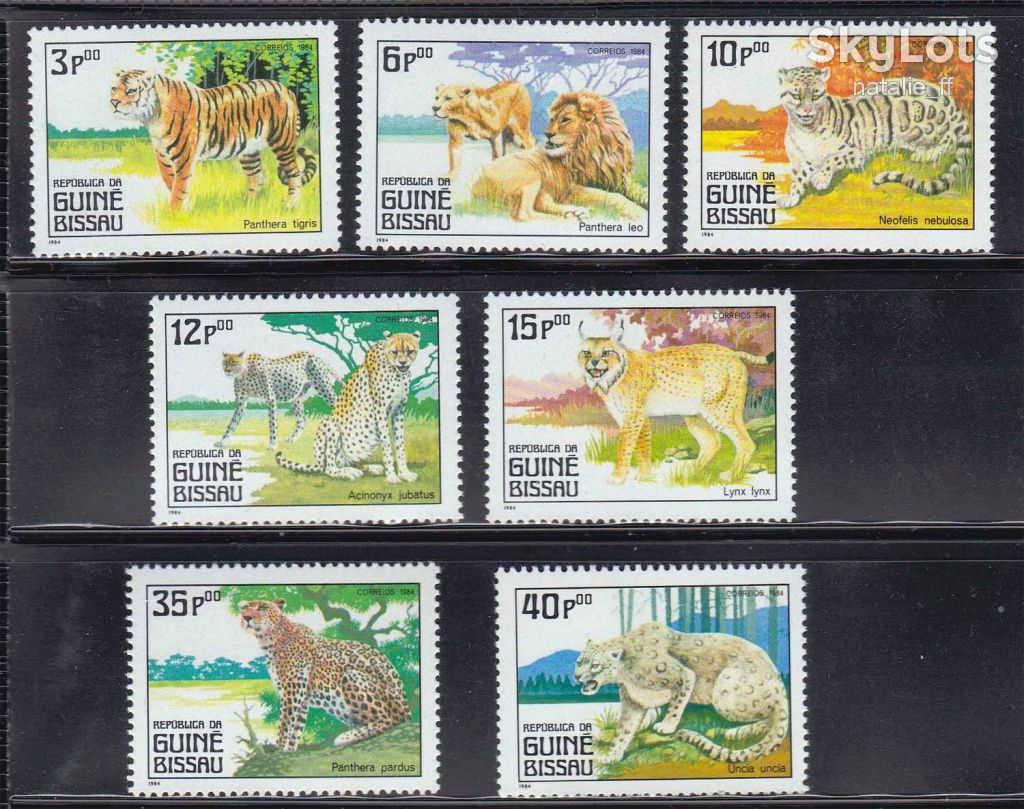 Фауна . Гвинея Биссау 1984 г MNH - кошки - фото фото фото 0