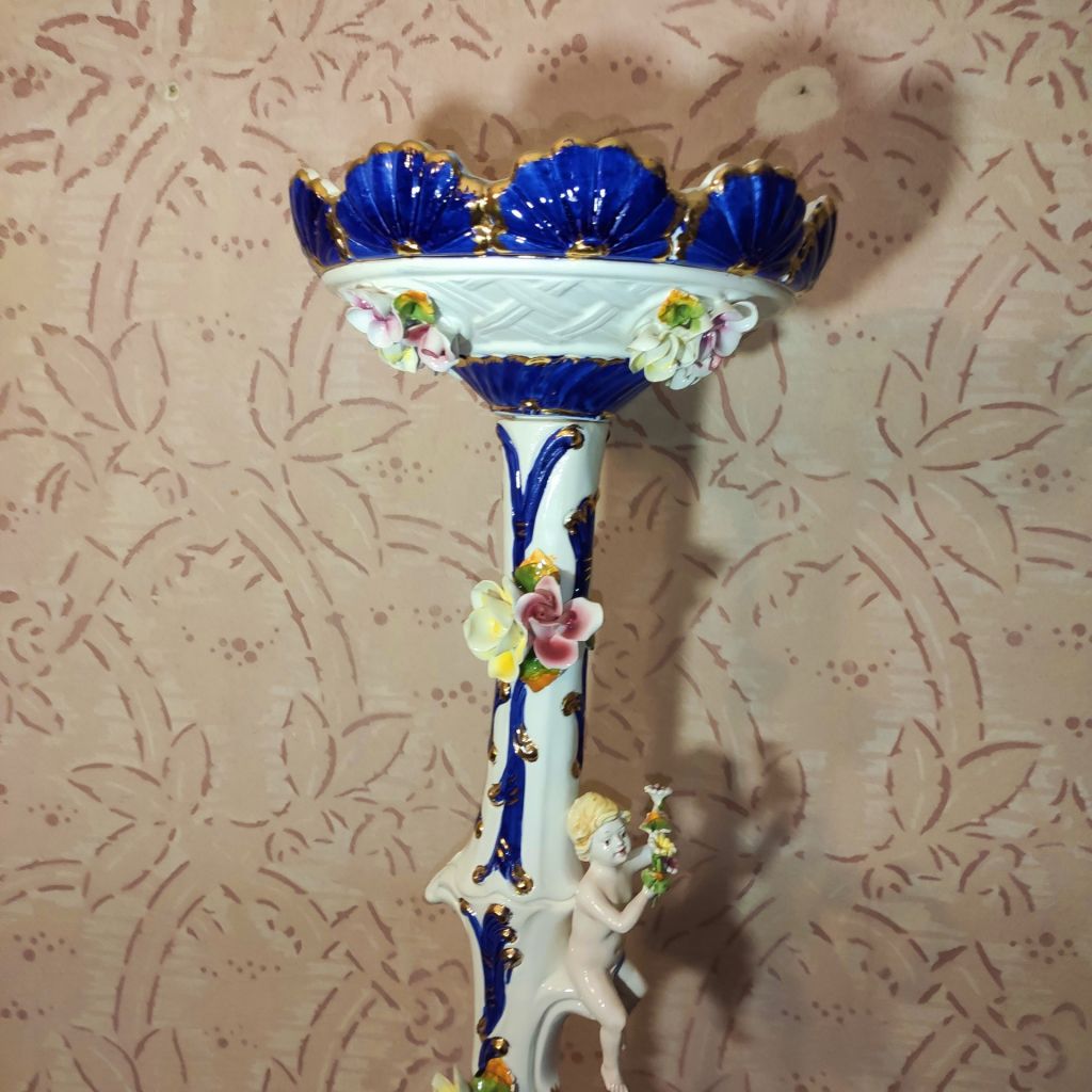 * Capodimonte ceramic floor lamps with globular glas - фото фото фото 8
