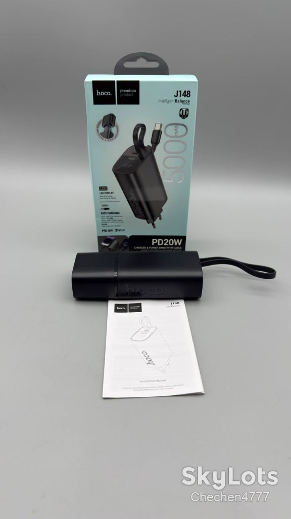 Power Bank HOCO J148 Handy PD20W Power bank with cable  (EU)  (5000mAh) - фото фото фото 4