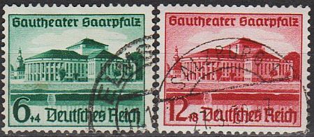 1938 - Рейх - Театр Саар Mi.673-74 _6.0 € _гаш - фото фото фото 0