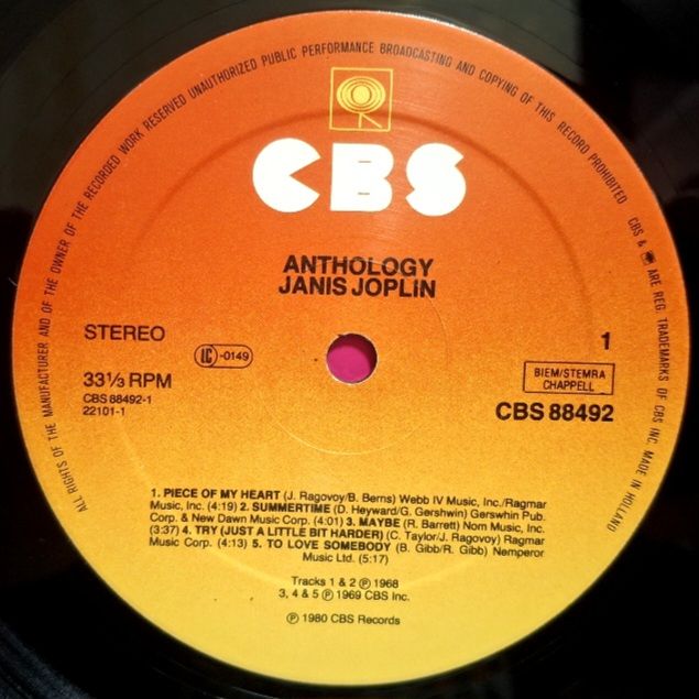 Janis Joplin - Anthology - 1968-71.  (2LP). 12. Vinyl. Пластинки. Holland. - фото фото фото 3