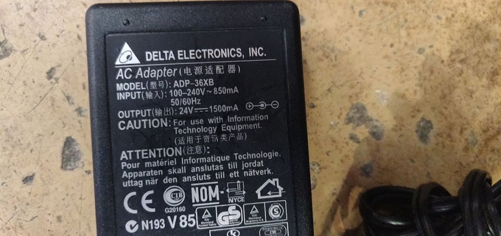 Блок питания БП Delta Electronics ADP-36XB 24V 1500mA № 220408 - фото фото фото 1