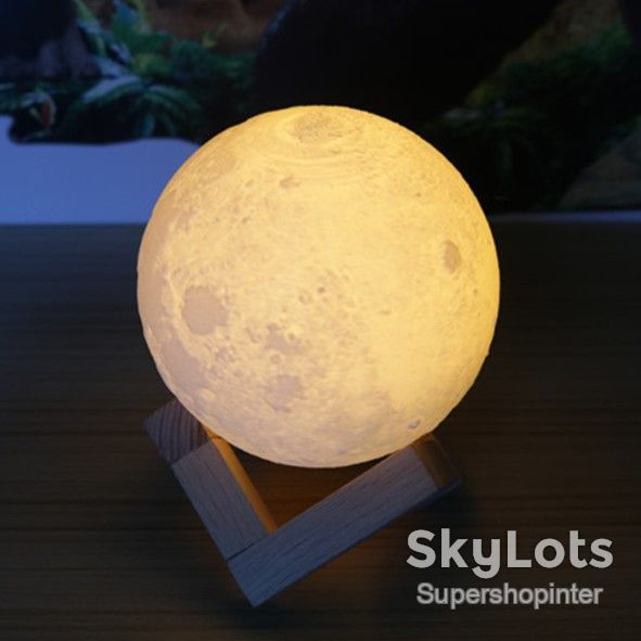 Ночник 3D светильник луна Moon Touch Control 15 см, 5 режимов - фото фото фото 7