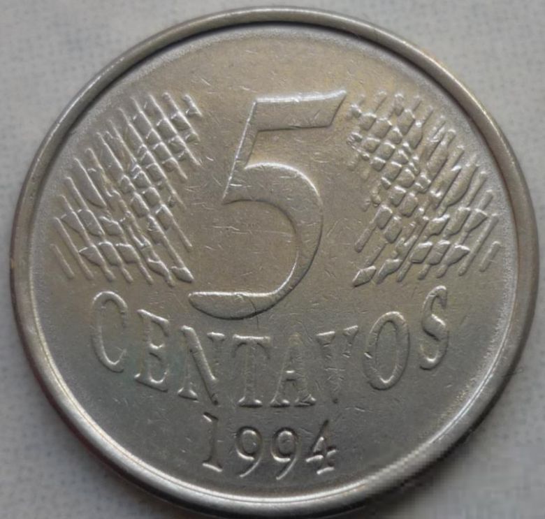 Бразилия 5 сентаво 1994 ВА - фото фото фото 0