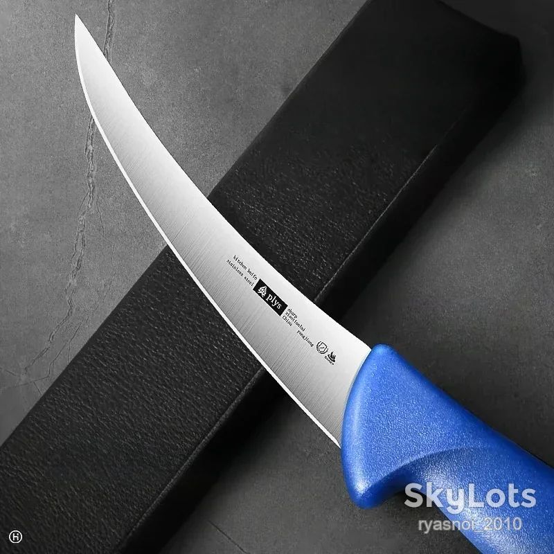 Plys TZHS903 D4, Plastic blue, 40Cr13 Satin, Kitchen Knife, Fixed - фото фото фото 13