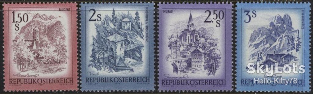 Австрия 1974 стандарт Mi 1439-1442 MNH - фото фото фото 0