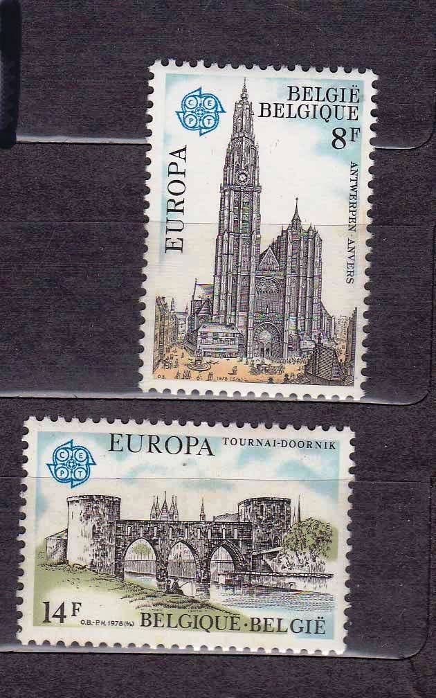 ZM  Бельгия 1978 г MNH -  архитектура - фото фото фото 0