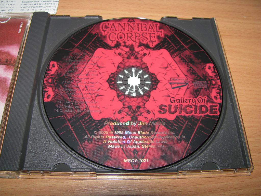 CANNIBAL CORPSE - Gallery Of Suicide    (2005 Metal Blade Japan) - фото фото фото 2