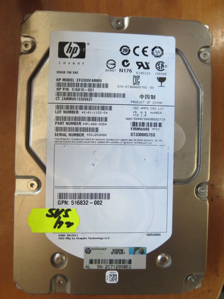 Жесткий диск 3.5 HDD SAS  HP EF0300FARMU  300 Gb №4 - фото фото фото 0