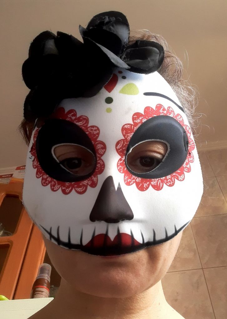 Карнавальна маска Santa Muerte 20 х 20 см. - фото фото фото 1