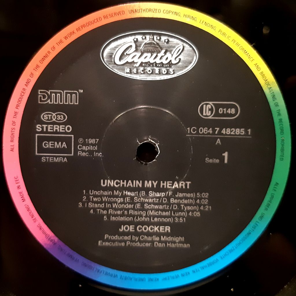 Joe Cocker - Unchain My Heart - 1987.    (LP). 12. Vinyl. Пластинка. EEC - фото фото фото 2