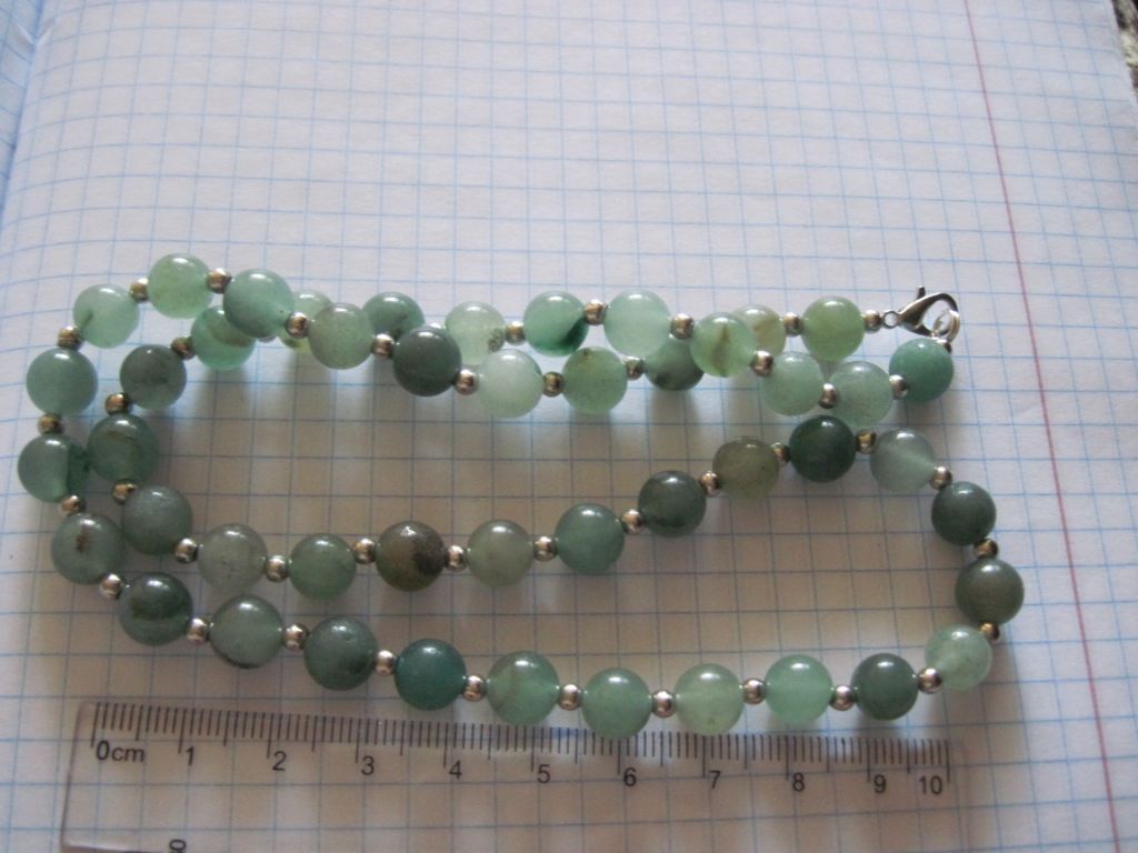 Бусы . Ожерелье. Натуральный  зеленый камень  . - фото фото фото 7