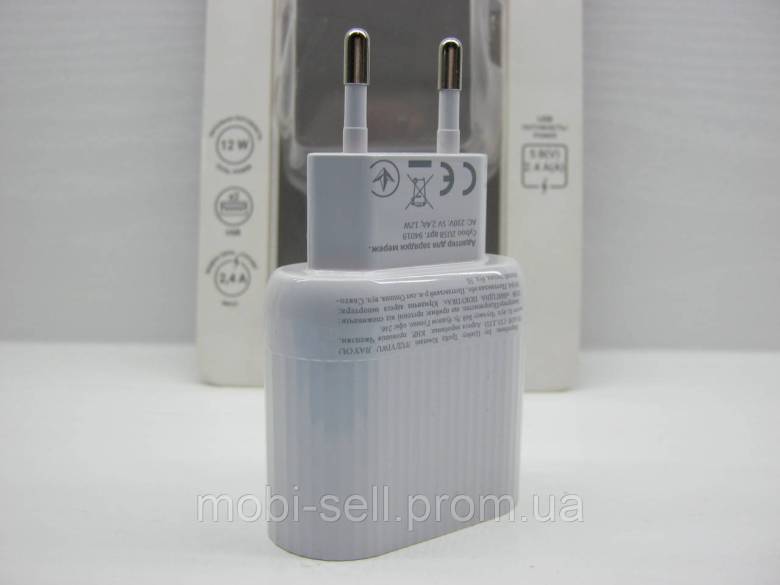 Зарядное устройство CYBOO 12W, 2 x USB, 5V / 2.4A, White, сетевое - фото фото фото 4