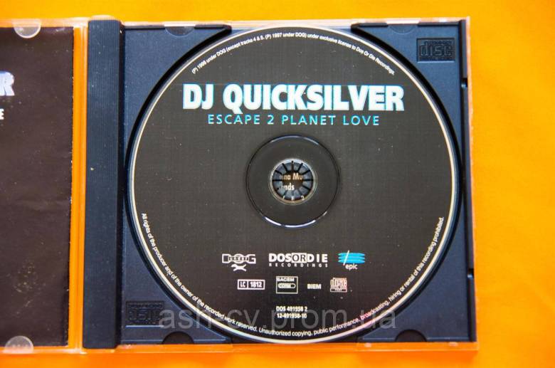 Музичний диск CD. DJ QUICKSILVER - Escape 2 planet love 1998 - фото фото фото 5