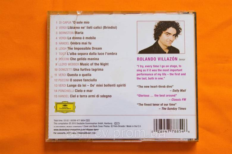 Музичний диск CD. ROLANDO VILLAZON - TENOR - фото фото фото 2