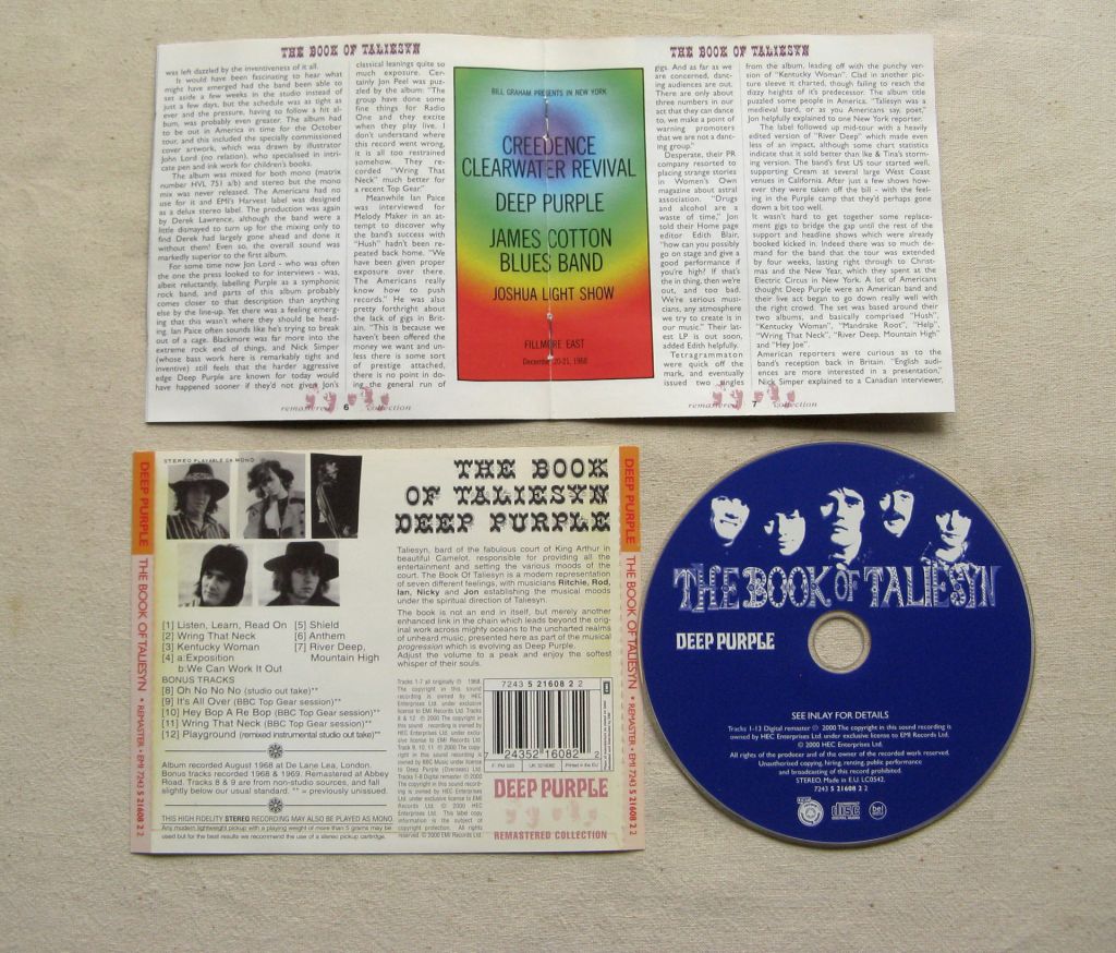 CD Deep Purple. The Book of Taliesyn. 1968. - фото фото фото 1