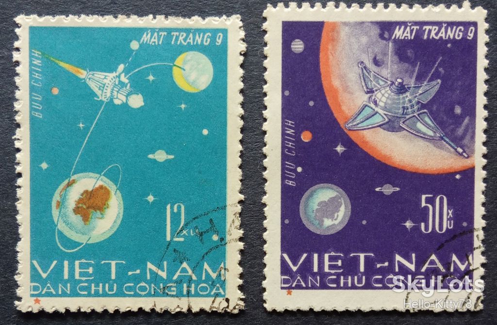 Вьетнам 1966 космос Луна-9 Mi 448-449 - фото фото фото 0