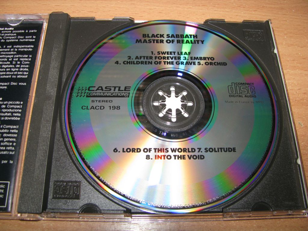 BLACK SABBATH - Master Of Reality   (1986 Castle MPO) - фото фото фото 2