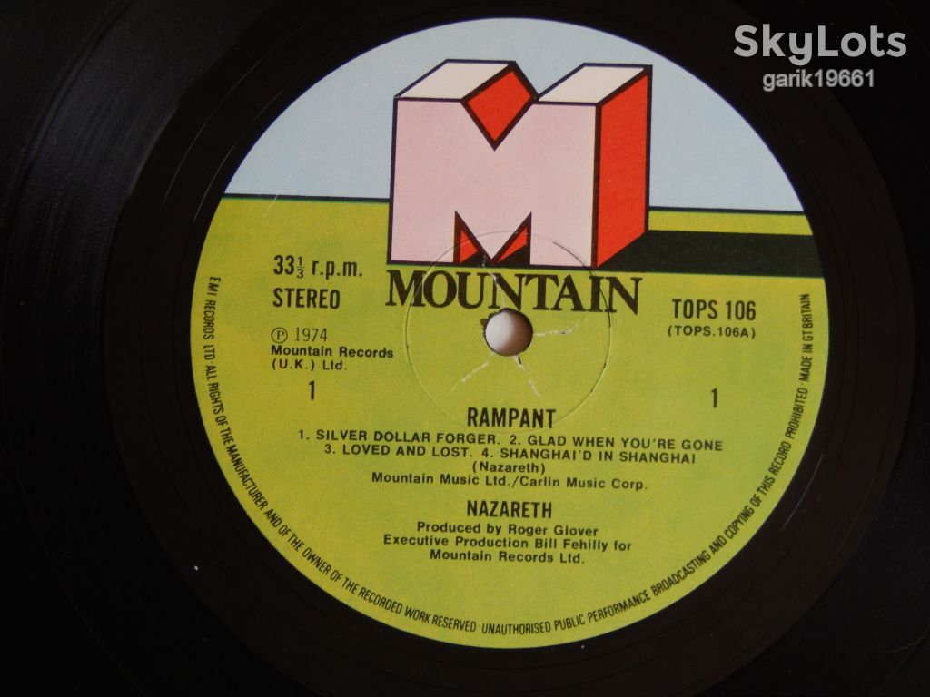 Nazareth – Rampant   (Mountain – TOPS 106, UK) insert NM-/NM- - фото фото фото 2