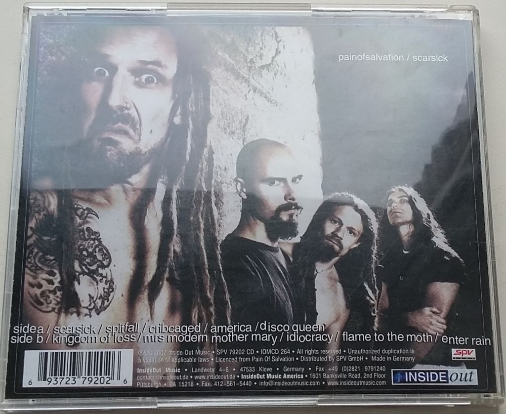 PAIN OF SALVATION  Scarsick CD - фото фото фото 2