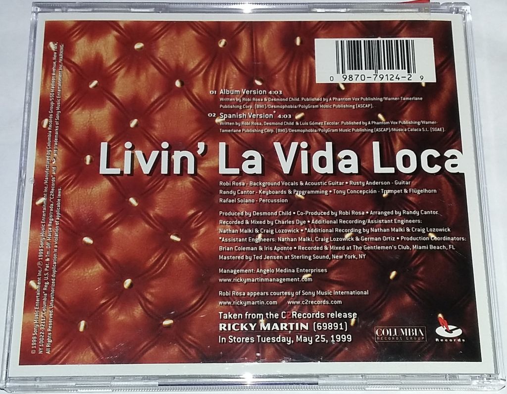 RICKY MARTIN Livin' La Vida Loca CD, Single  US - фото фото фото 2