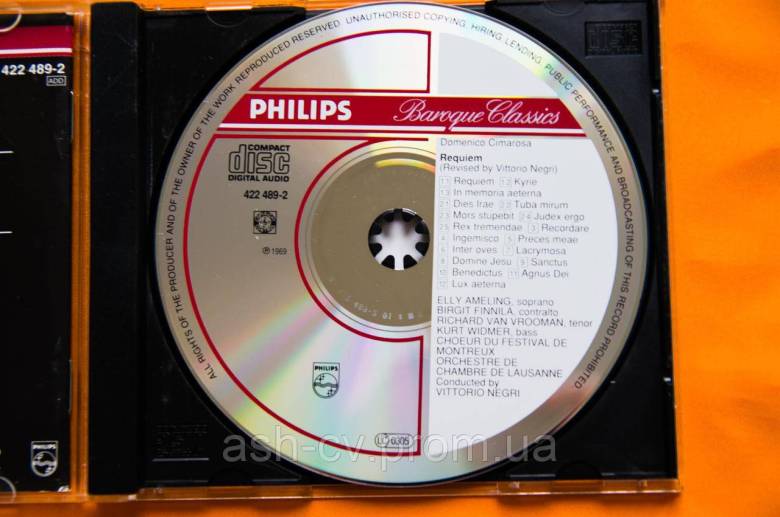 Музичний диск CD. CIMAROSA - REQUIEM (Philips 1969) - фото фото фото 6