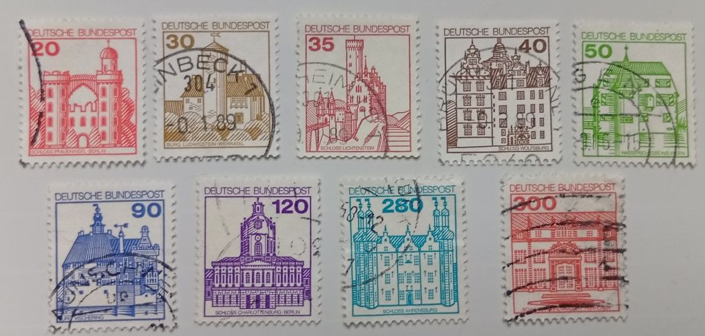 Германия 1978-1982 Стандарт, замки, гашеные - фото фото фото 0
