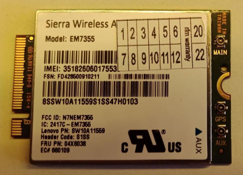 Модем 4G LTE Sierra Wireless AirPrime EM7355, модуль GPS, M.2 - фото фото фото 0