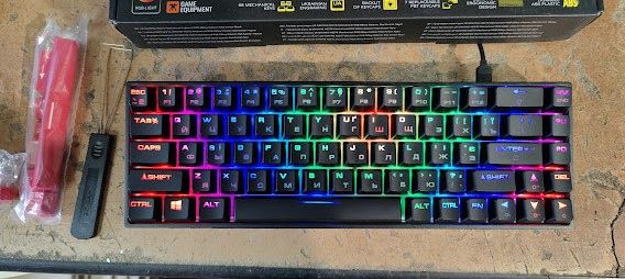 Игровая клавиатура с подсветкой 2E KG370 RGB 2E-KG370UBK-BL USB № 23030717/1 - фото фото фото 1