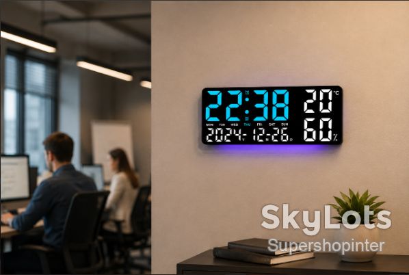 Часы настенные GH9002 / Цифровые настенные, настольные LED-часы / Часы + календарь, температура, влажность - фото фото фото 6