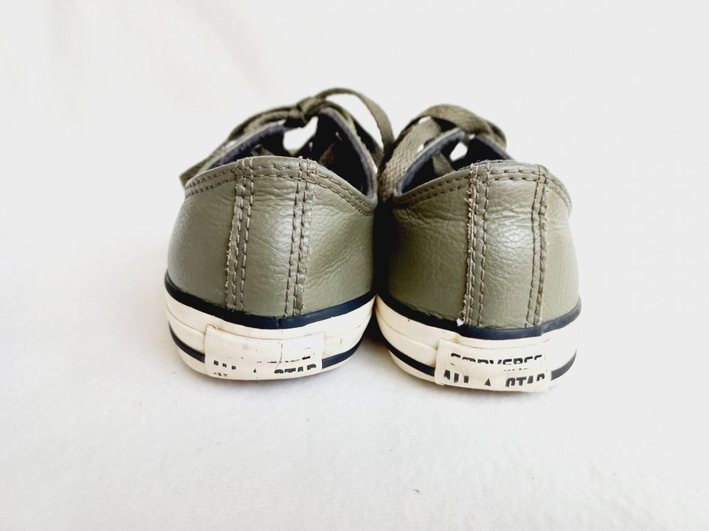 Кеди шкіра Converse зелені, устілка 22,5 см. - фото фото фото 4