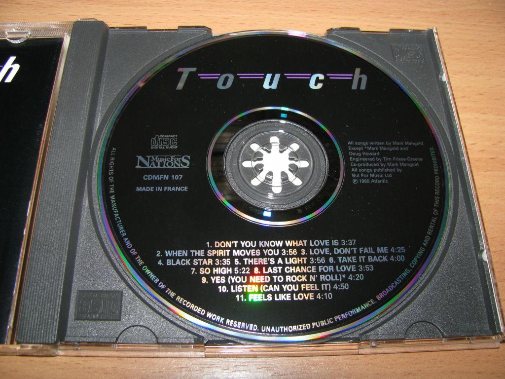 TOUCH - Touch   (1990 Music For Nations UK 1st press) - фото фото фото 2