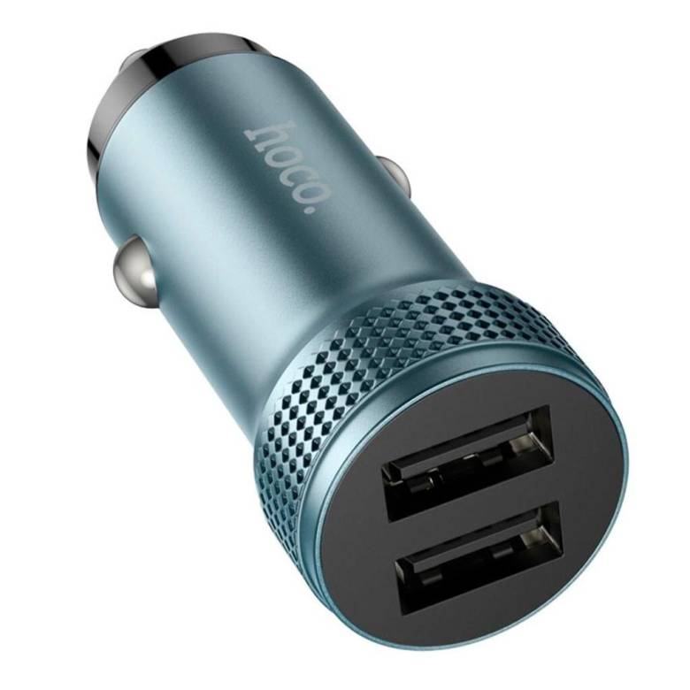 Автомобільний зарядний пристрій Hoco Z49 12W / 2.4A 2USB Grey - фото фото фото 1
