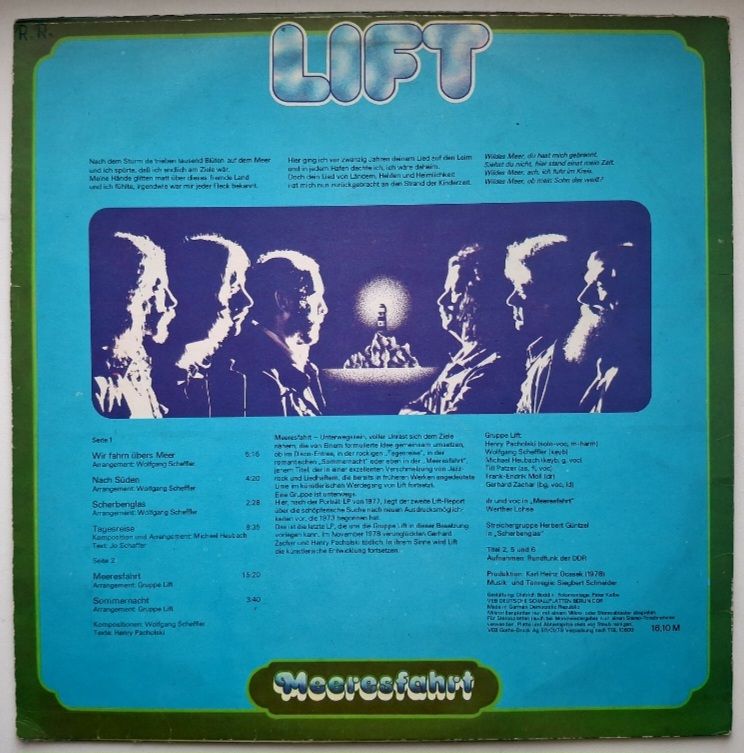 Lift - Meeresfahrt - 1979.   (LP). 12. Vinyl. Пластинка. Germany. - фото фото фото 1