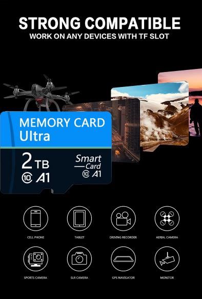 Micro Card SD Card 2TB Memory Card Class 10, НОВА - фото фото фото 5