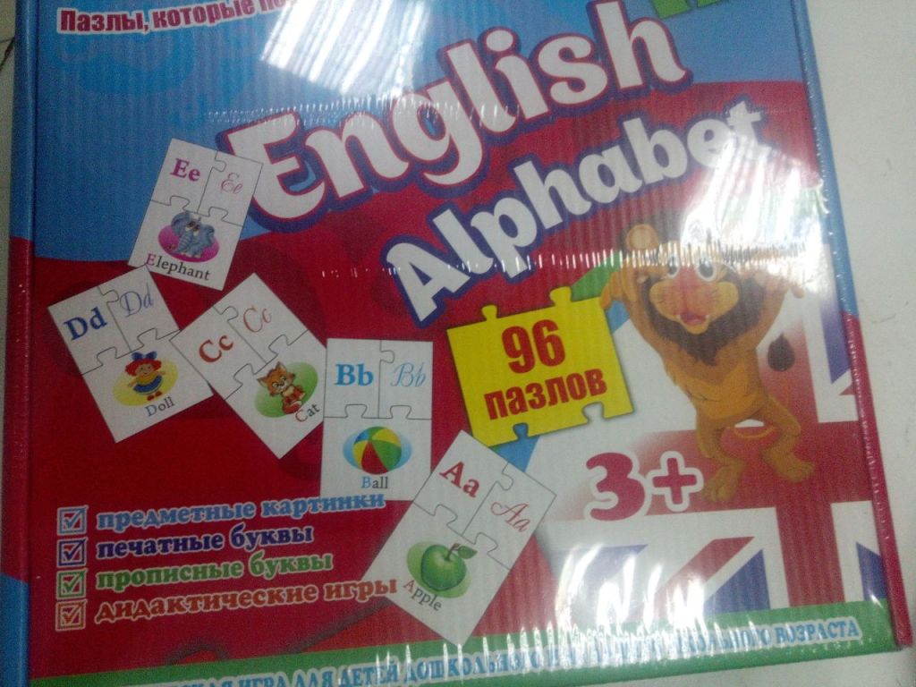 Пазли Strateg "English Alphabet" 96 шт. Навчання англійській для 3+ - фото фото фото 1