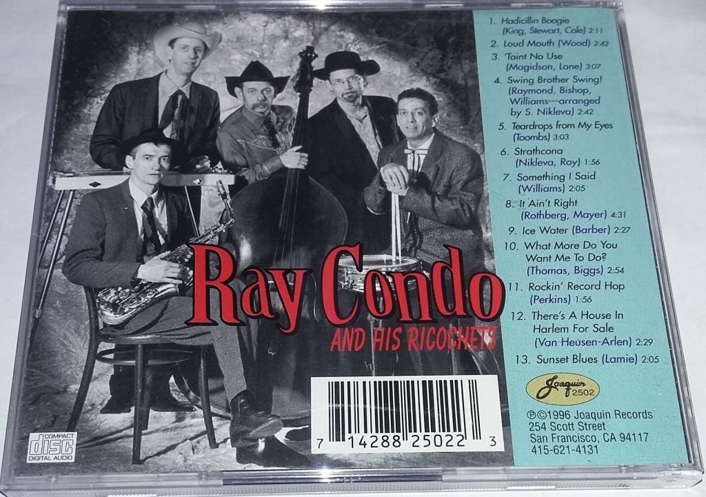 RAY CONDO AND HIS RICOCHETS Swing Brother Swing! CD   US - фото фото фото 2