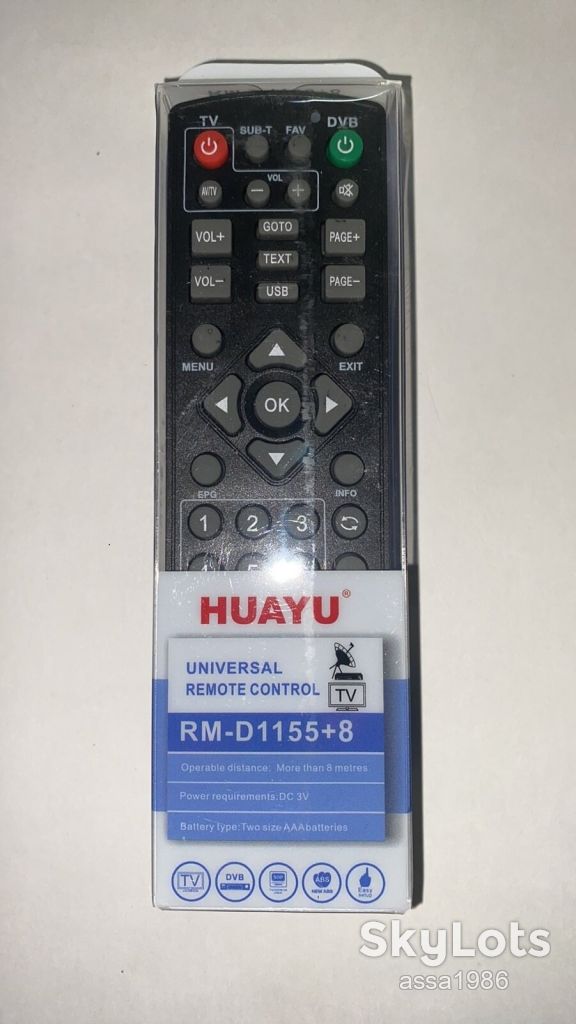 Універсальний пульт HUAYU VP-002 для ефірних DVB-T2 та супутникових ресиверів,Android X96 - фото фото фото 1