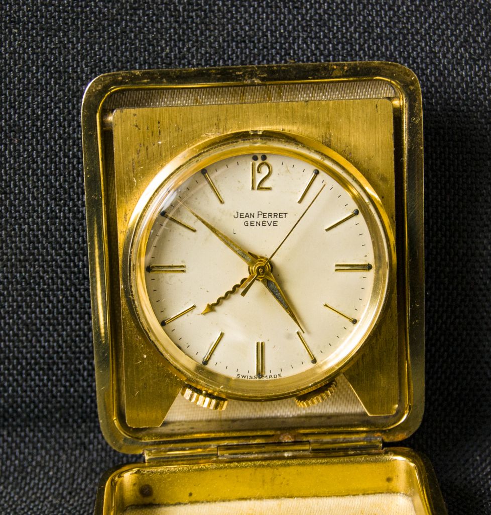 ⏰Очень редкие часы будильник JEAN PERRET GENEVE-17 Jewels.Swiss - фото фото фото 5