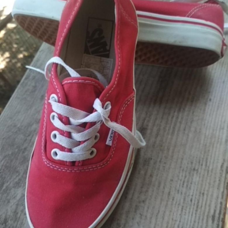Продаються кеди vans оригінал червоного кольору - фото фото фото 0