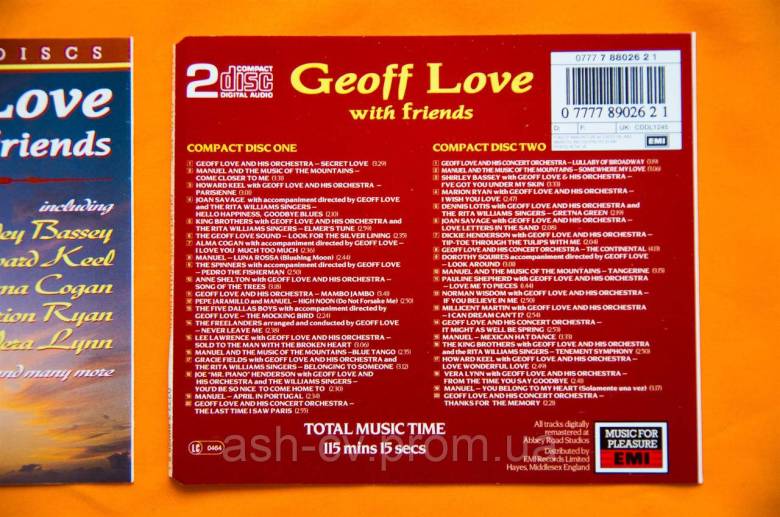 Музичний диск CD. GEOFF LOVE with friends (2cd) 1993 - фото фото фото 2
