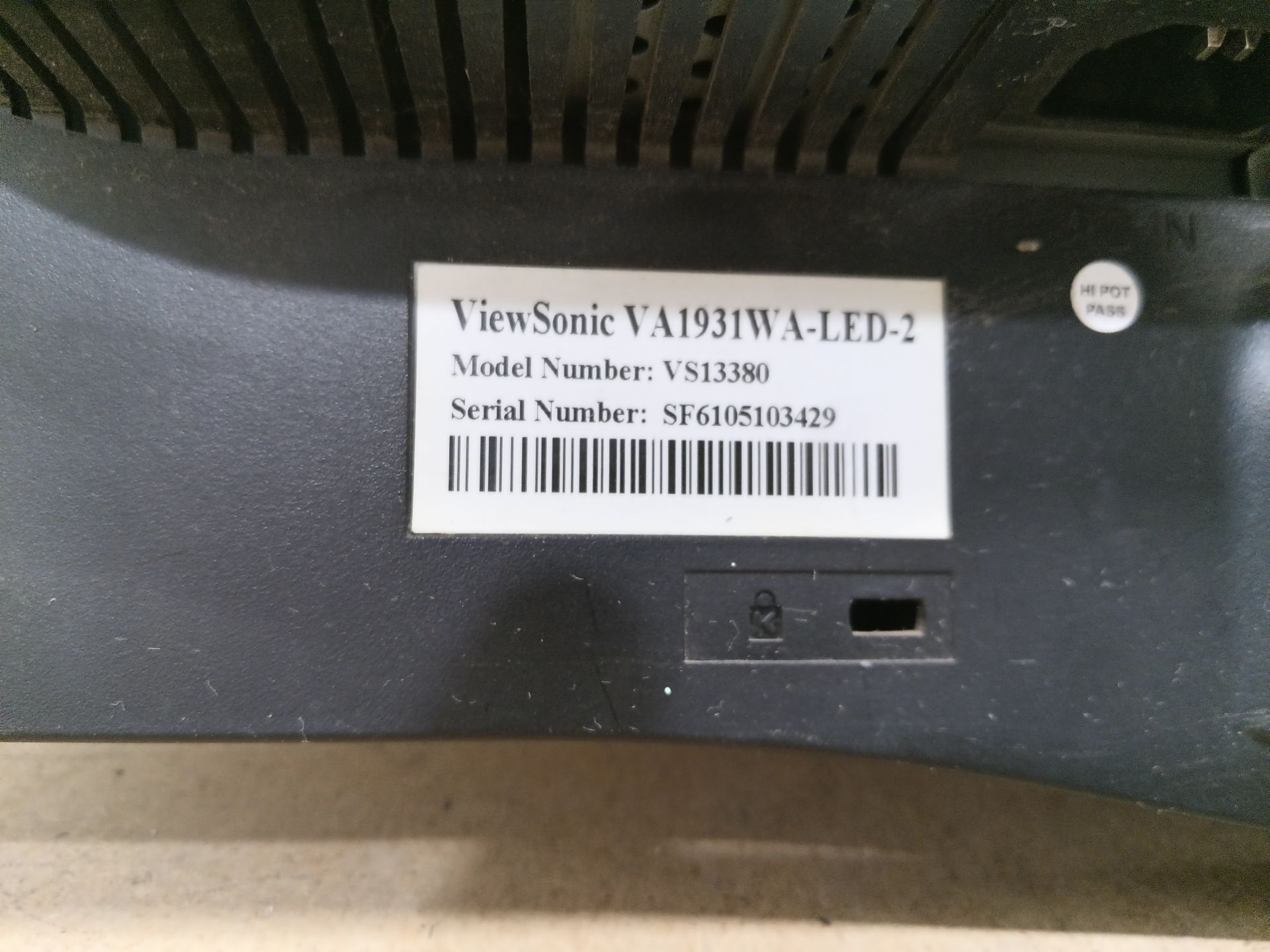 Б/У Монітор 19" ViewSonic VA1931WA-LED  (БЕЗ НОГИ)   код 12И - фото фото фото 3