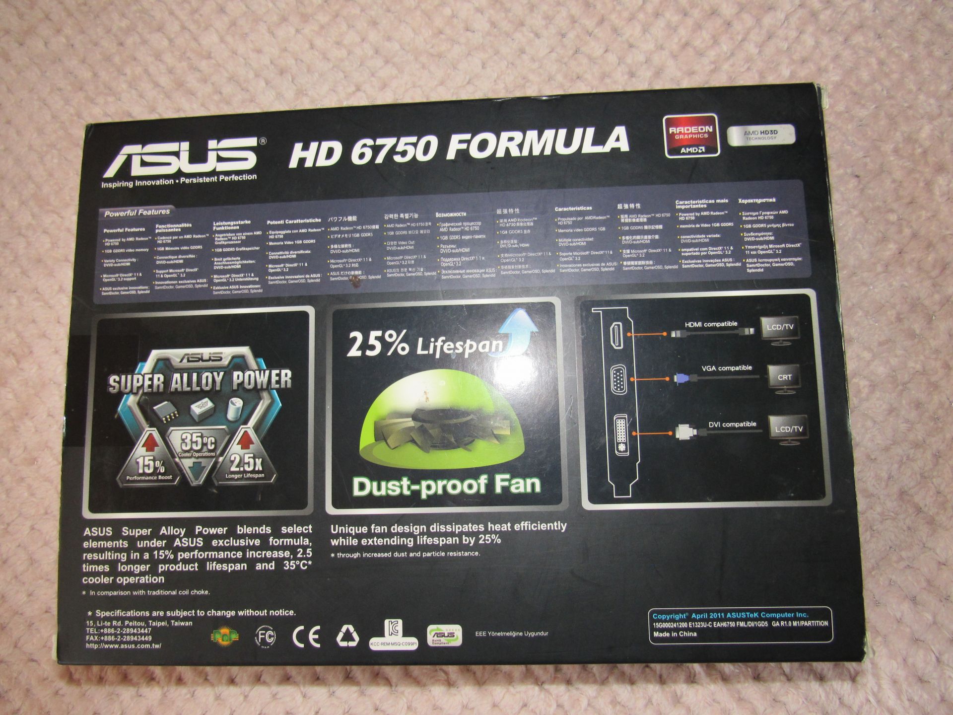 Asus PCI-E Radeon HD 6750 1Gb DDR5   (128bit)    (700/4000)    (DVI,HDMI,D-Sub) - фото фото фото 8