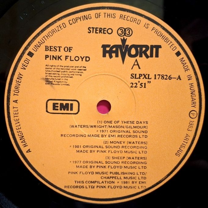 Pink Floyd - Best Of - 1971-81.  (LP). 12. Vinyl. Пластинка. Hungary. - фото фото фото 2