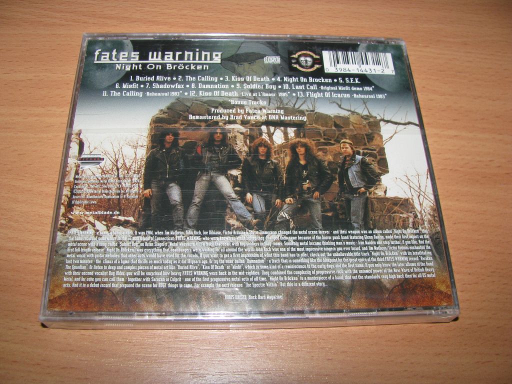 FATES WARNING - Night Of Broken   (2002 Metal Blade Germany) - фото фото фото 1