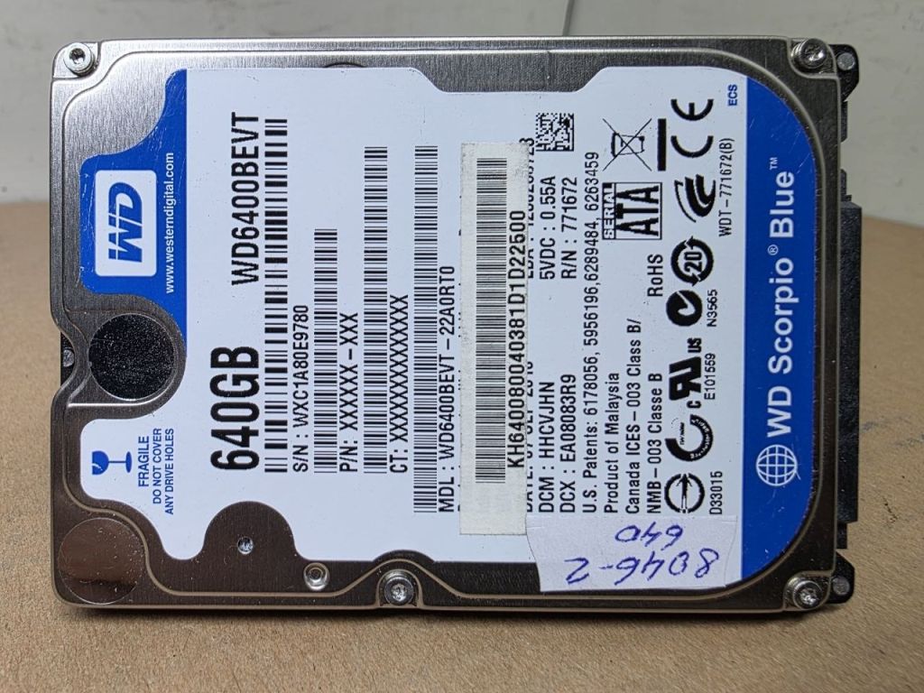 640Gb 2,5 SATA WD6400BEVT Western Digital жорсткий диск  (8046-2) - фото фото фото 0
