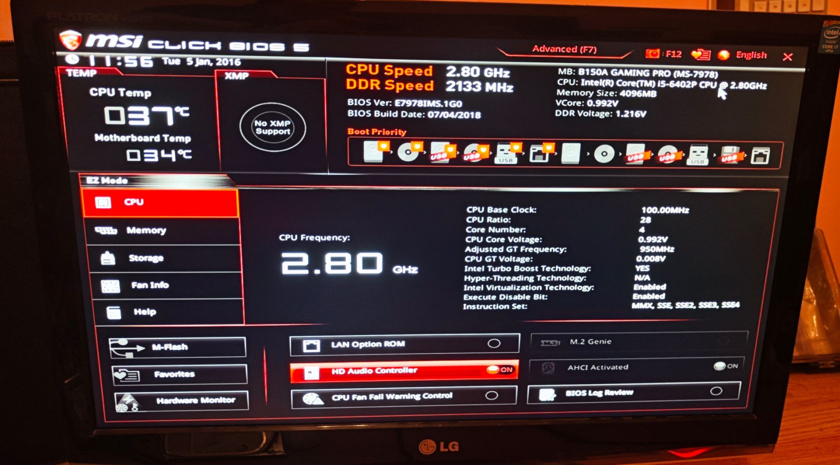 Комплект MSI B150A Gaming Pro + i5-6402 + 4 GB - фото фото фото 2